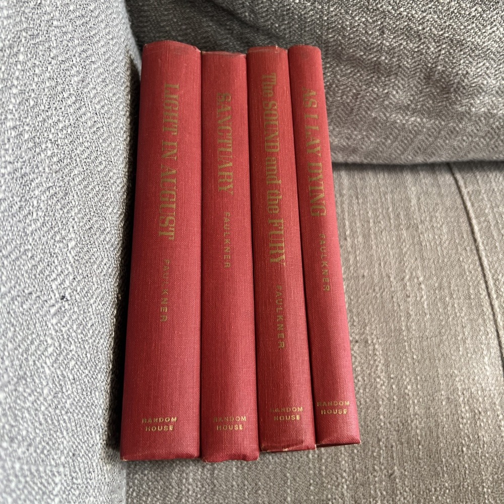 Vintage 4 Volume Set of William Faulkner Novels 1957 Book Club Member Offering